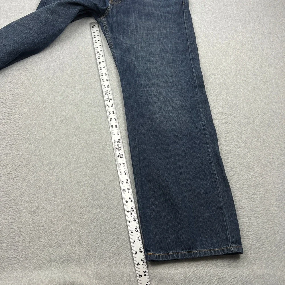 Levi's 569 Loose Straight Jeans Mens 38x34 Blue Dark Wash Denim Classic Baggy